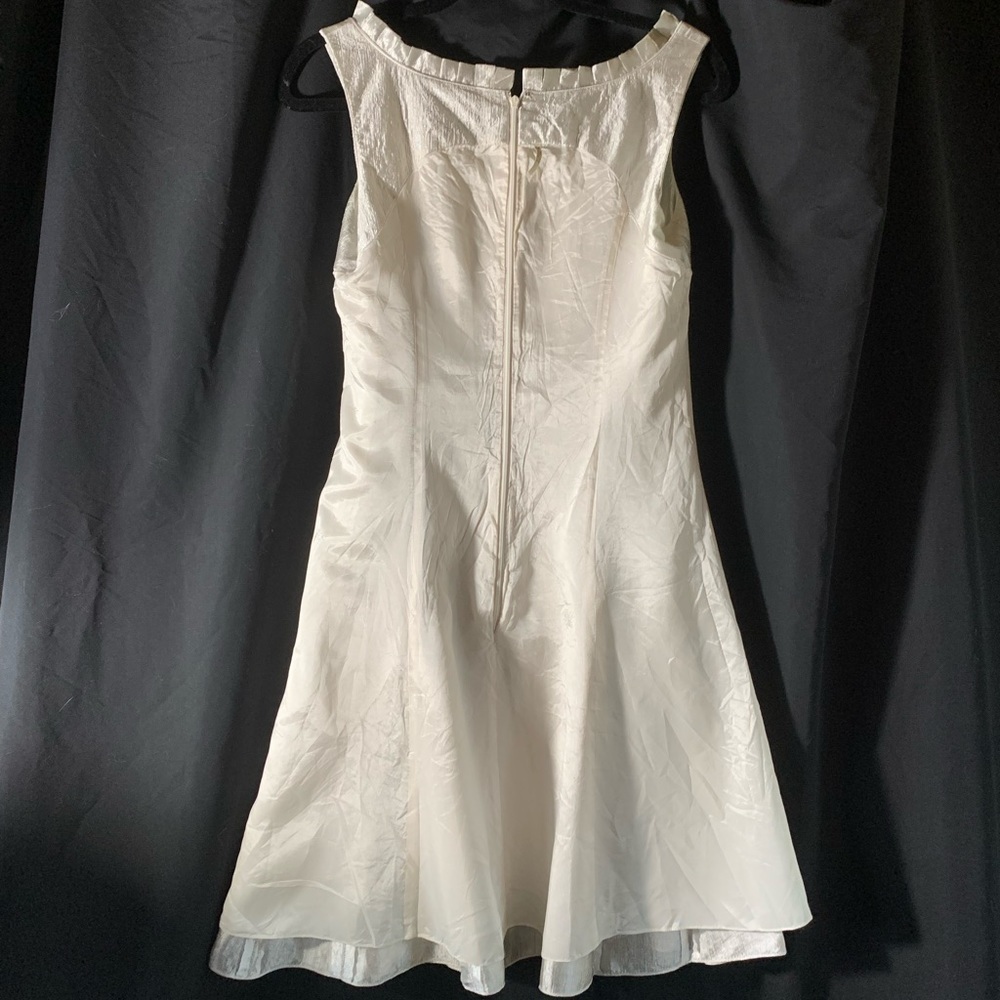 Badgley Mischka Champagne Shimmer Fit & Flare Cocktail Dress 2/4 - Picture 5 of 15